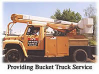 providing bucket truck service